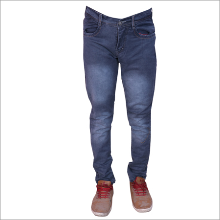 Gray Shaded Regular Fit Strechable Jeans