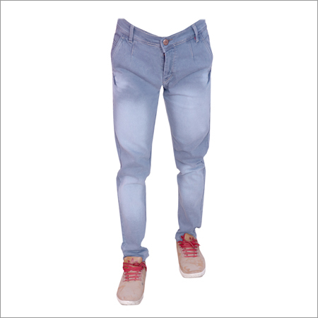 Grey Light Gray Shaded Regular Fit Full Strechable Jeans