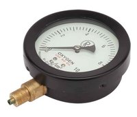 Low Pressure Gauge - Brass & Carbon Steel, 100mm Diameter, 0-10 Bar Range, Â±2% Accuracy, 1/4 Npt Connection For Non-corrosive Gas Measurement