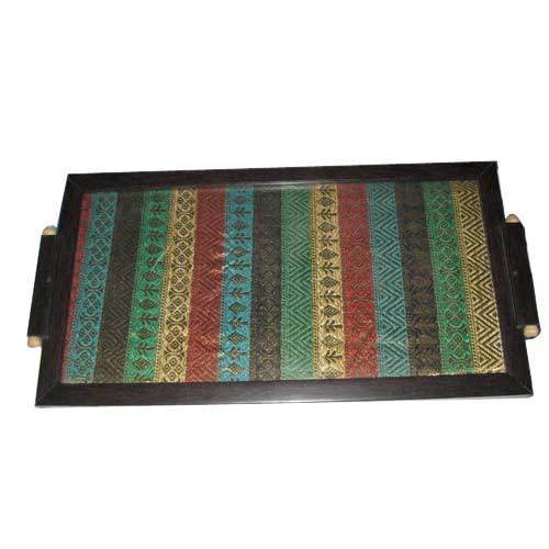 Multicolor Handicraft Wooden Tray