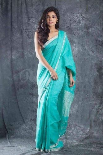 Linen Plain Sarees