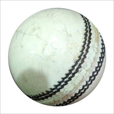 Tournament White Leather Cricket Ball