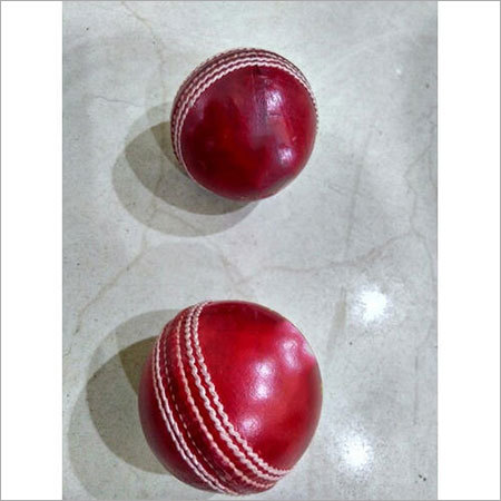 Red Leather Cricket Ball