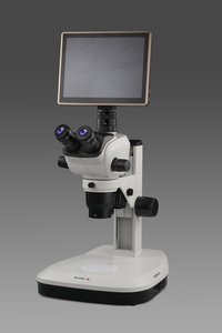 Portable Digital Microscope - Stainless Steel, Binocular Drawtube, Black And White | Ideal For Laboratories, Schools, And Research Use