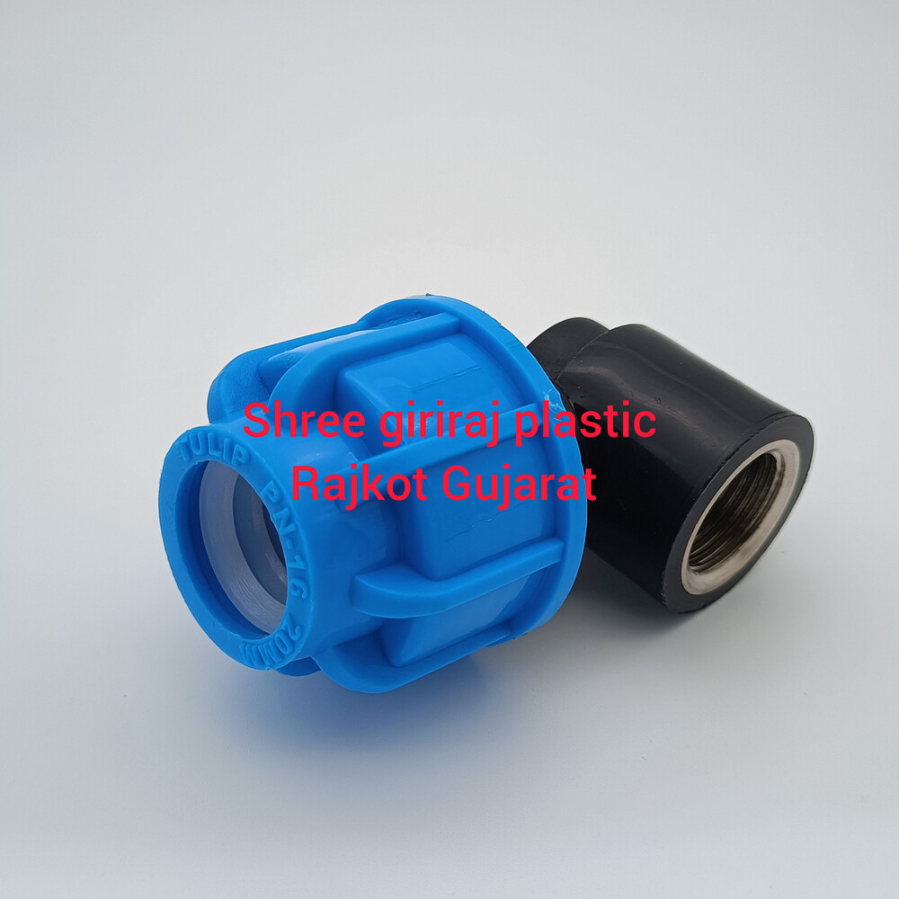 Black And Blue Compression Fitting Elbow