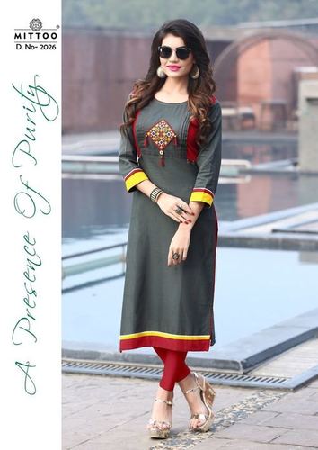Grey Kashmiri Kurtis