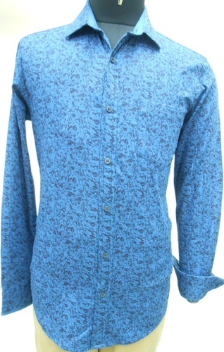 Printed Blue Shirts Size: Medium