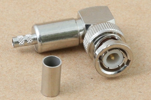 Electrical Bnc Male Crimp Type Right Angle