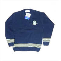 Kids Sweater - Wool Blend, Multiple Sizes | Navy With Long Sleeves, V-neck And Button Closure