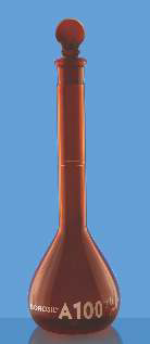 Volumetric Flask Amber Colour Class