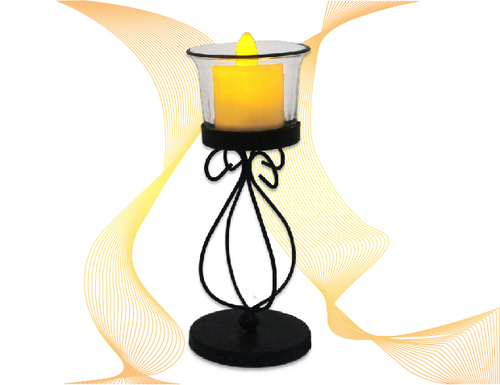 Curly Flower Candle Holder