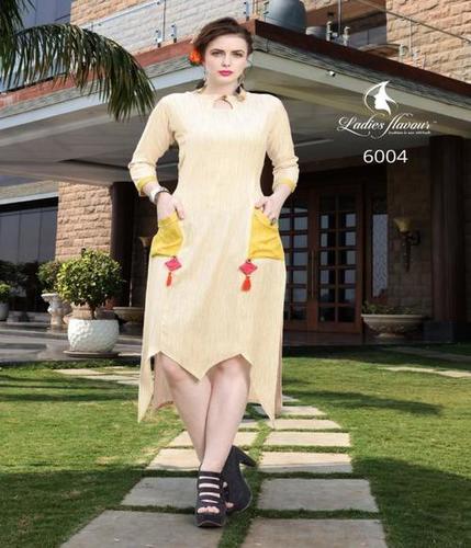 Cream Western Kurtis