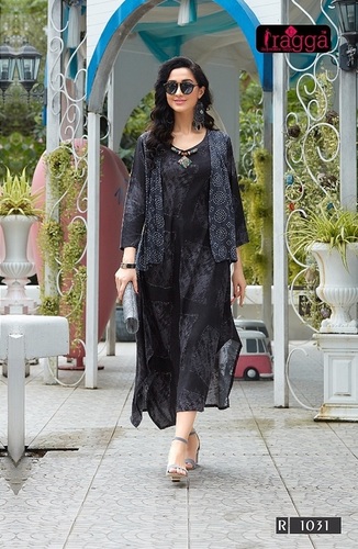 Printed Black Kurtis