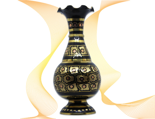 Golden Black Brass Vase