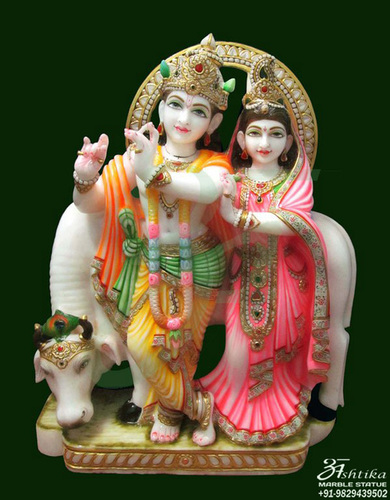 Radha Krishna Marble Idol