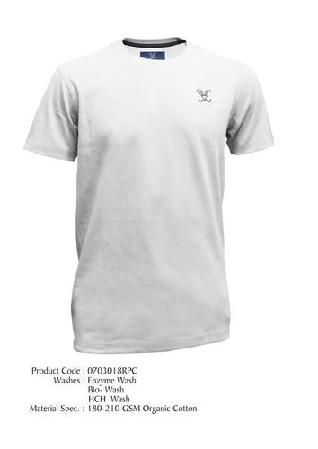 White Mens Round Neck T Shirts