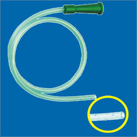 Suction Catheter - Non-Toxic PVC, 53 cms Length, Green Color, Universal Funnel Connector, Atraumatic Open Distal End with Lateral Eye, Kink-Resistant Design, Available in Multiple Sizes