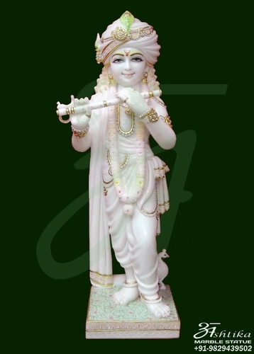 White Marble Krishna Statue