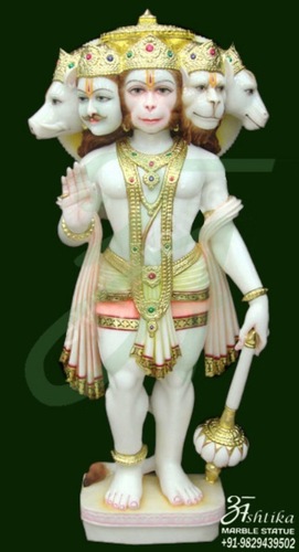 Marble Panchmukhi Hanuman Statue