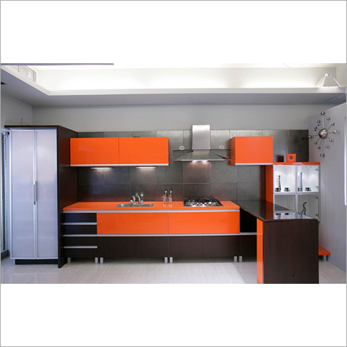 Orange Divine Modular Kitchen
