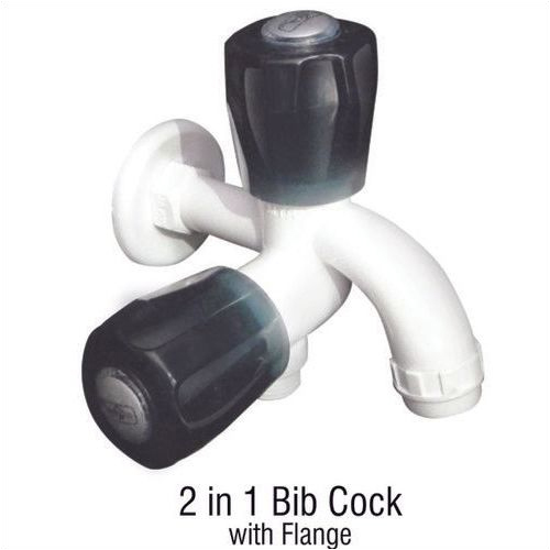 2 in 1 bib Cock with Flange