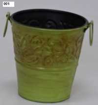 Green Brass Garden Planters