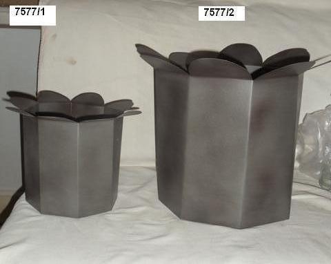 Copper Planters - Grey Polish Finish | Decorative Copper Accents for Elegant Home Styling