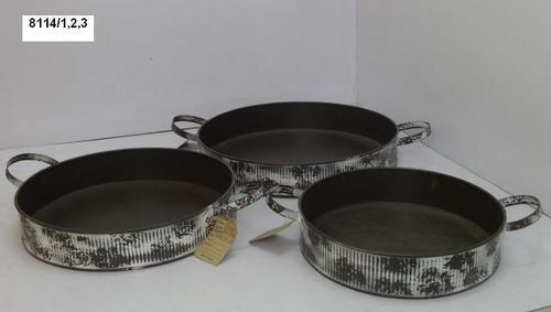 Ornamental Planters - Metal, Polish Finish, Brown Color | Ideal for Weddings and Party Decorations