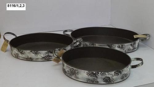 Greenish Brown Wrought Iron Planters