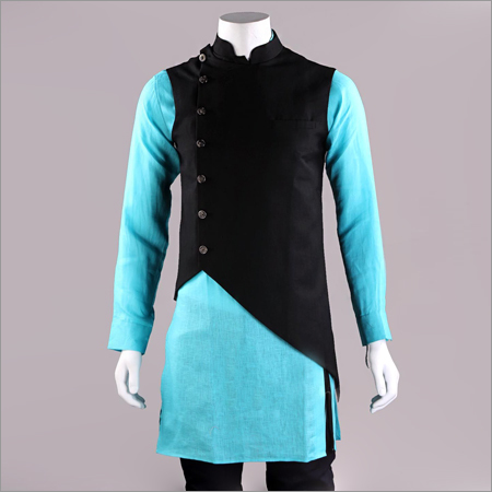Mens Black Designer Kurti