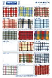 Checkard Multi Uniform Fabric