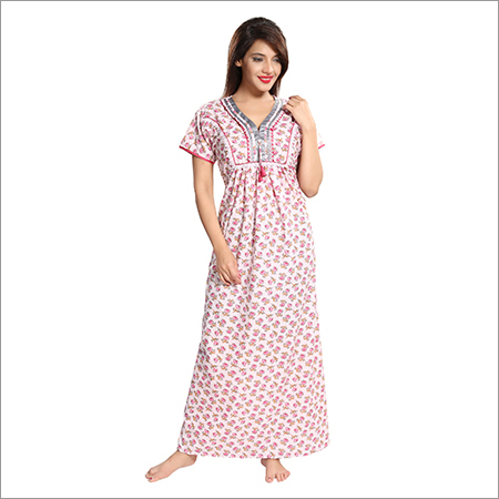 Ladies Pure Cotton Fancy Nighty