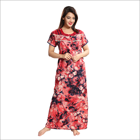 Ladies Rayon Printed Nighty