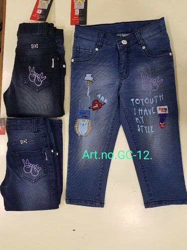 Modern Girls Denim Jeans Capri