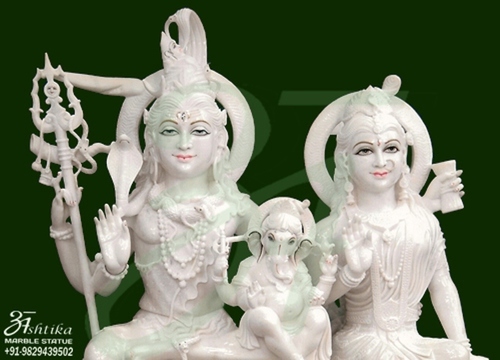 Marble Shiv Parivar Statue