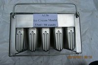 Chocobar Ice Cream Mould - Stainless Steel, 33ml X 50 Capacity | Easy Cleaning, Durable Mold, Consistent Size, High Yield, Polished Finish, Rectangular Shape