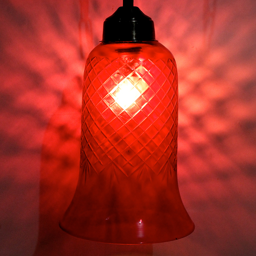 Any Colour Of Your Choice Red Glass Cutting Hanging Light