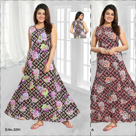 Ladies Printed Floral nighty