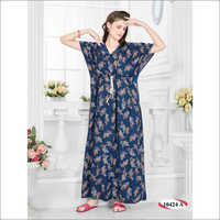 कॉटन लेडीज़ काफ्तान स्टाइल नाइटी