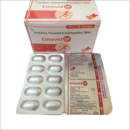 Aceclofenac with Paracetamol with Serratiopeptidase