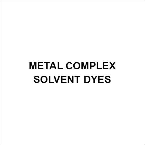 Metal Complex Solvent Dyes