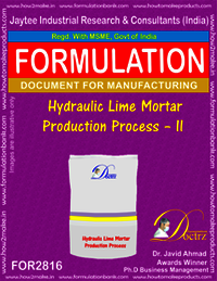 Hydraulic Lime Mortar Production Process Aca A  Ii