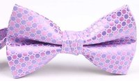 Silk Bow Tie - 100% Silk, 4.7 X 2.4 Inches, Lilac Polka Dot | Attractive Look, Elegant Style, Soft Texture, Stylish Design, Gift Box Packaging