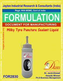 Milky Tyre Puncture Sealant Liquid