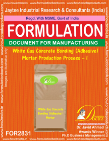 White Gas Concrete Bonding (Adhesive) Mortar Production Process