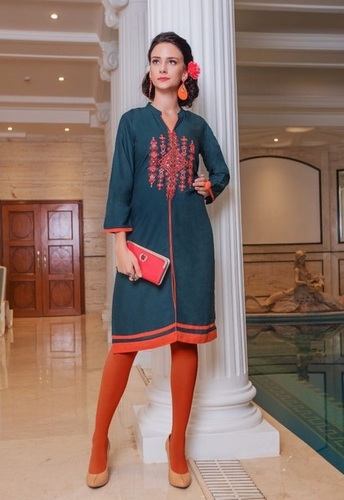 Dark Grey Woolen Kurtis