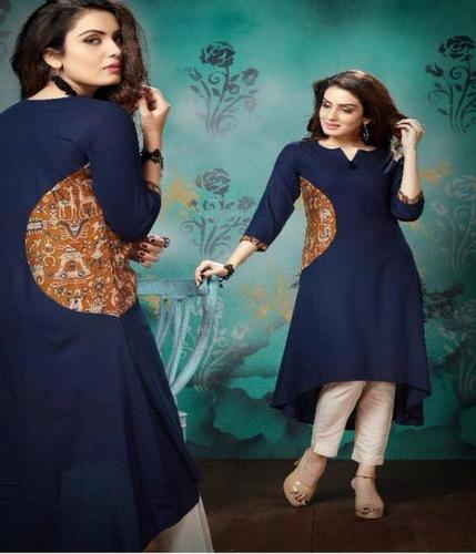 Navy Blue Ladies Designer Kurti