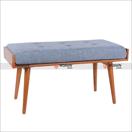 Wooden Bench Fabric Seating
