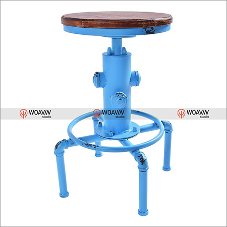 Industrial Pipe Metal Distress Finish Wooden Top