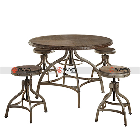 Industrial metal Stool Table